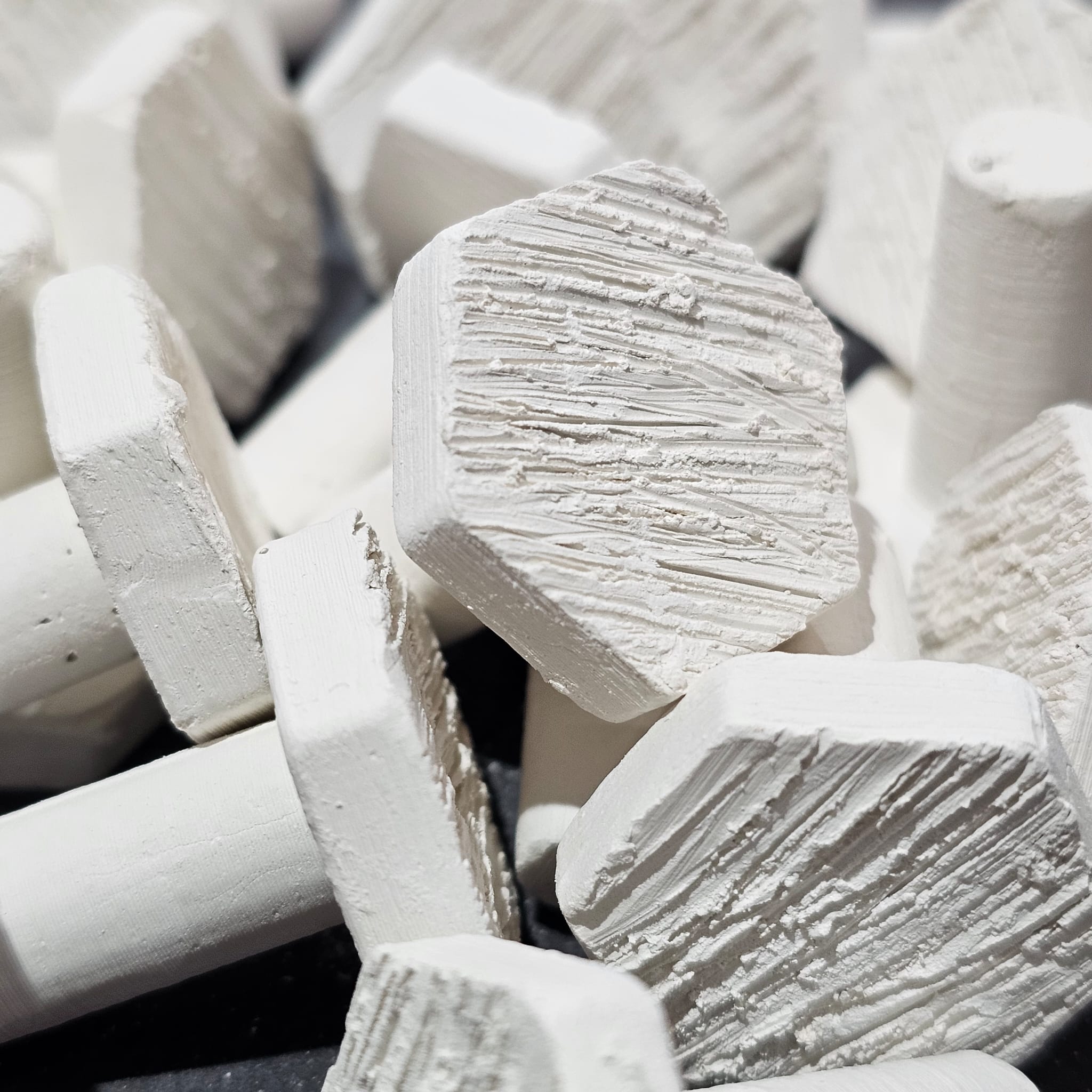 Ceramic Large Hexagonal Frag Plugs ~ White